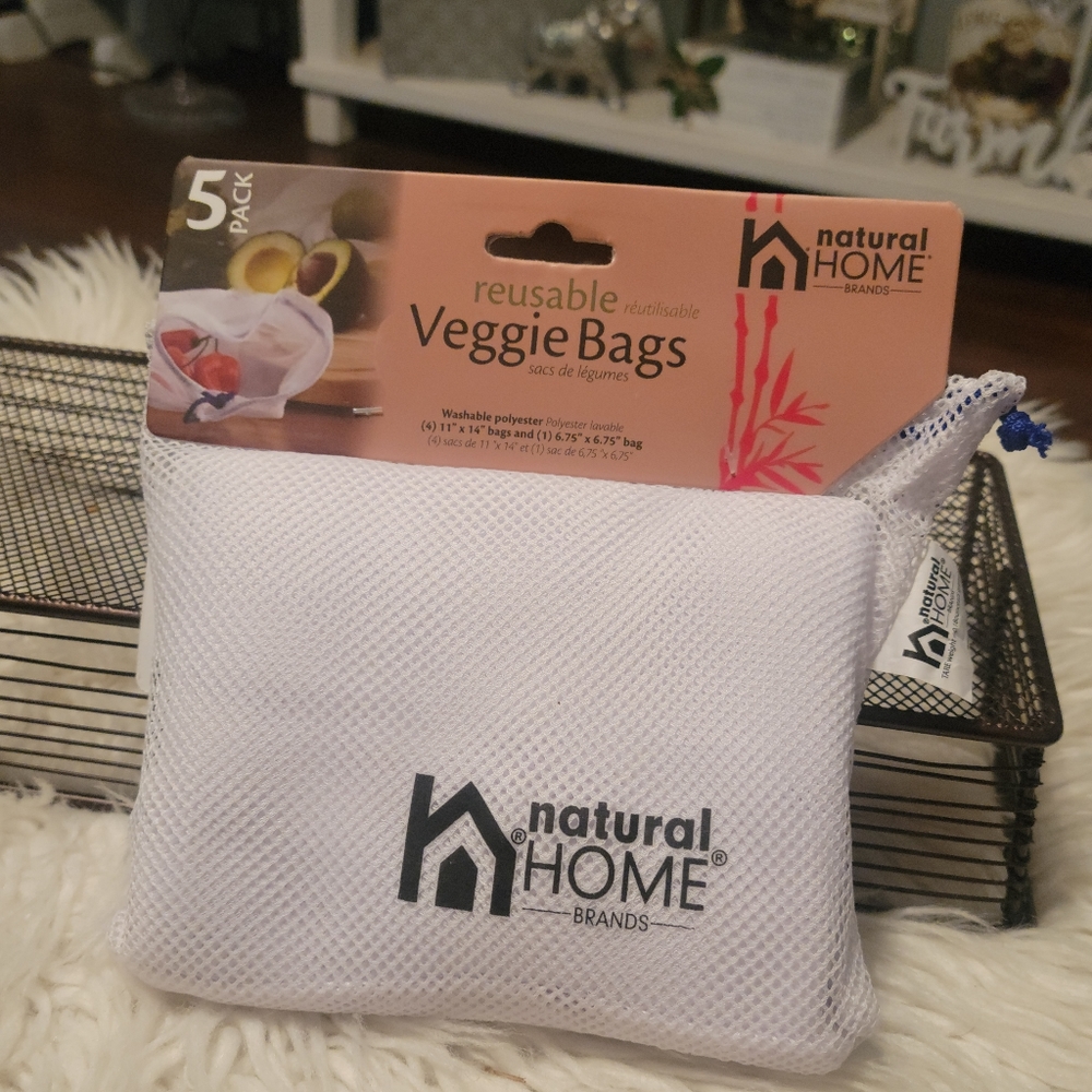 Natural Home Products Wp76 Reusable Produce Bag Set 5 Count.